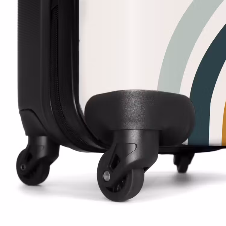 Suitcase with name - Raw rainbow aqua — 7