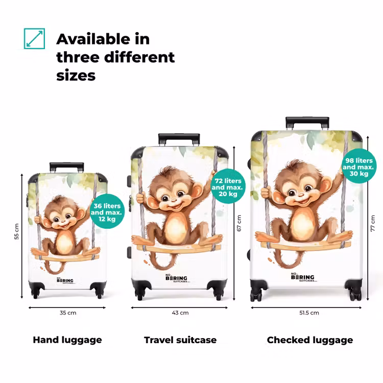 Suitcase with name - Rocking great ape — 3