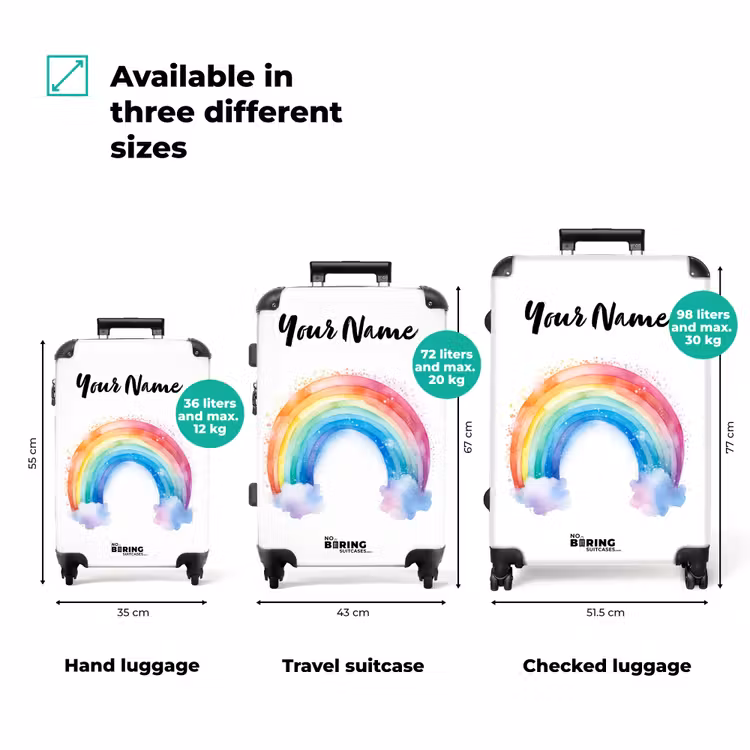 Suitcase with name - Watercolor wonder bow — 3