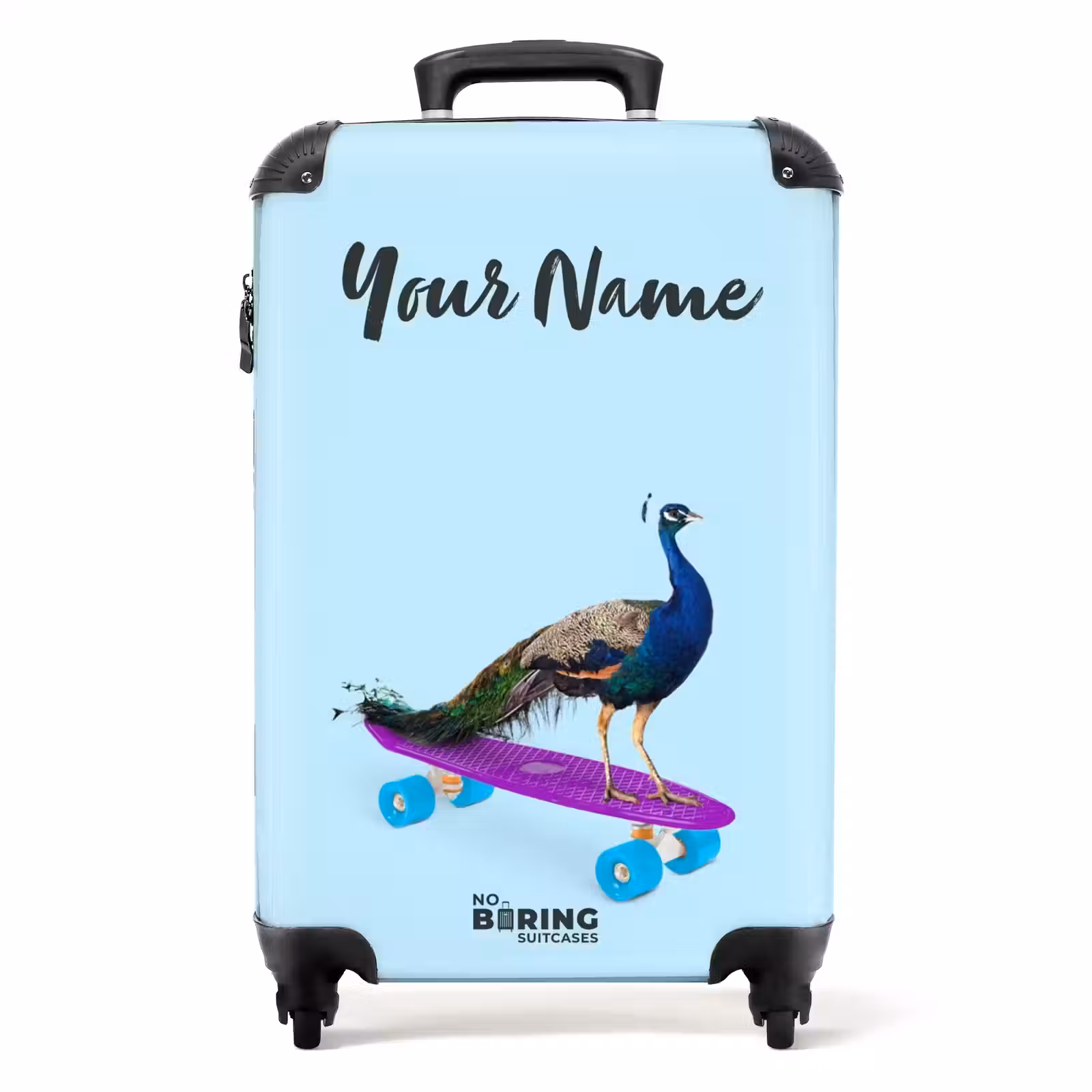 Suitcase with name - Passing peacock — 1