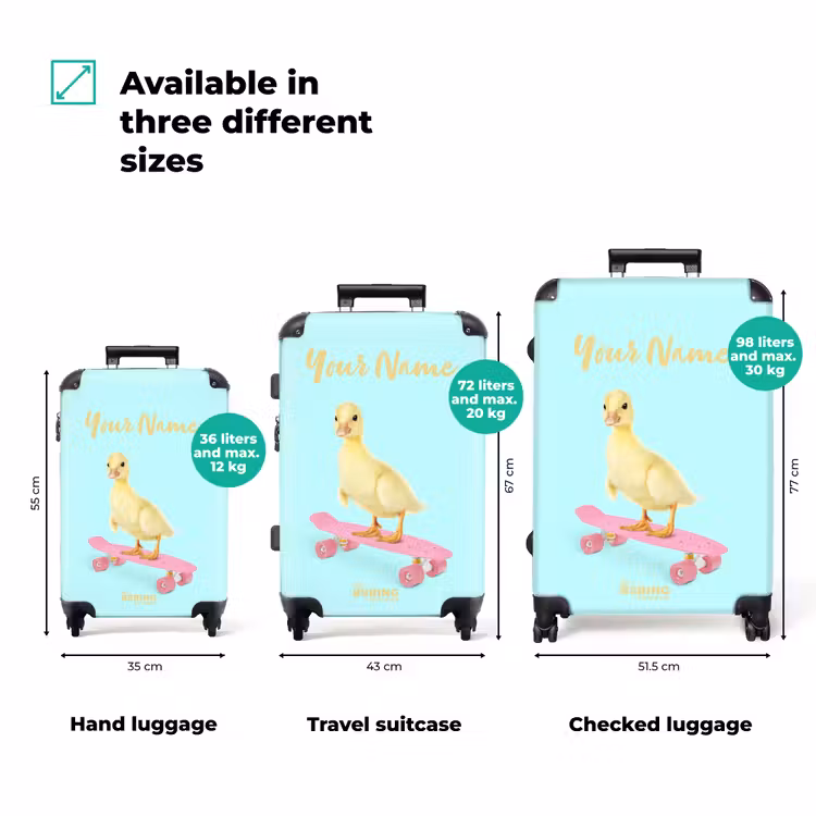 Suitcase with name - Skating beak — 3