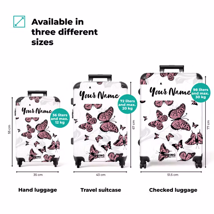 Suitcase with name - Butterfly Sea — 3