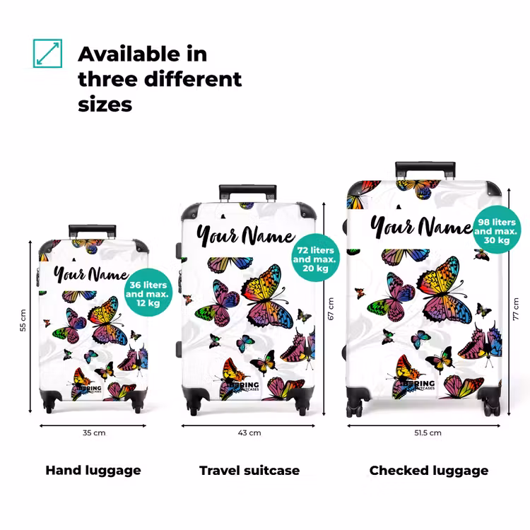 Suitcase with name - Butterfly Storm — 3