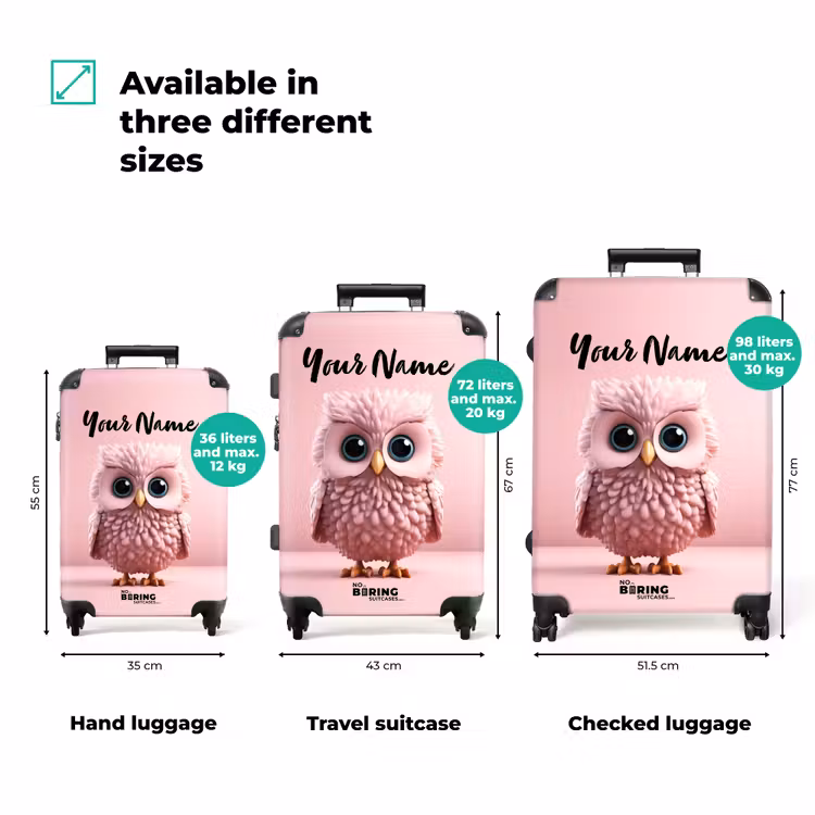 Suitcase with name - Pink Hustler — 3