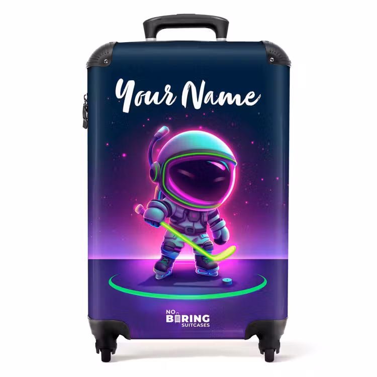 Suitcase with name - Space field hockey — 1