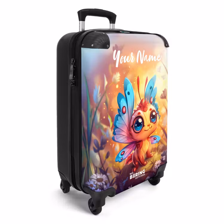 Suitcase with name - Valerio butterfly-like — 2