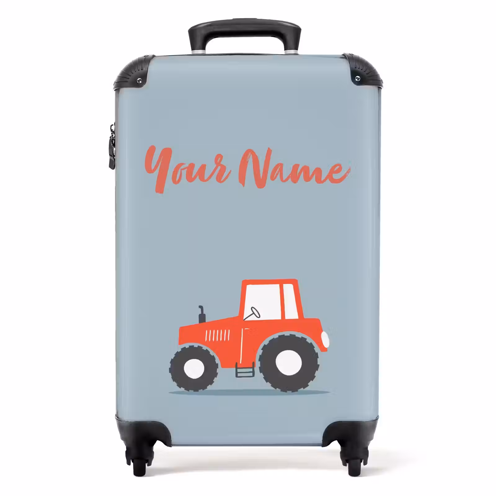 Suitcase with name - Red trigger blue background — 1