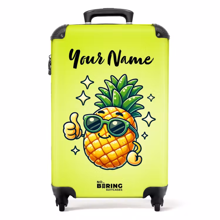 Suitcase with name - Ahmed pineapple — 1