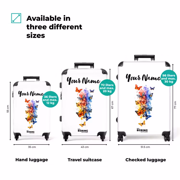 Suitcase with name - Butterfly Swarm — 3