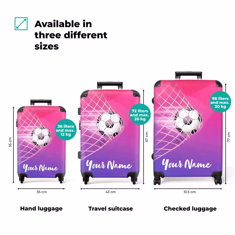 Suitcase with name - Goal-getter pink — 3