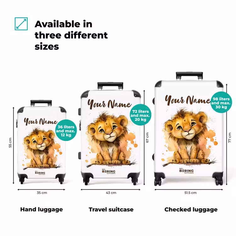 Suitcase with name - Lio lion — 3
