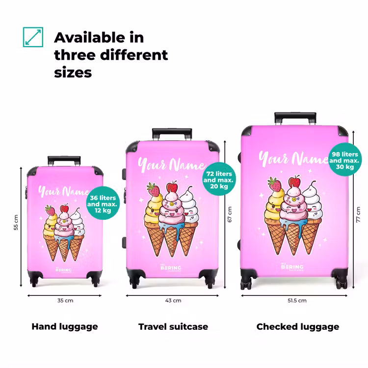 Suitcase with name - Melting swirls — 3