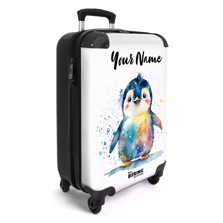Suitcase with name - Picasso penguin — 2