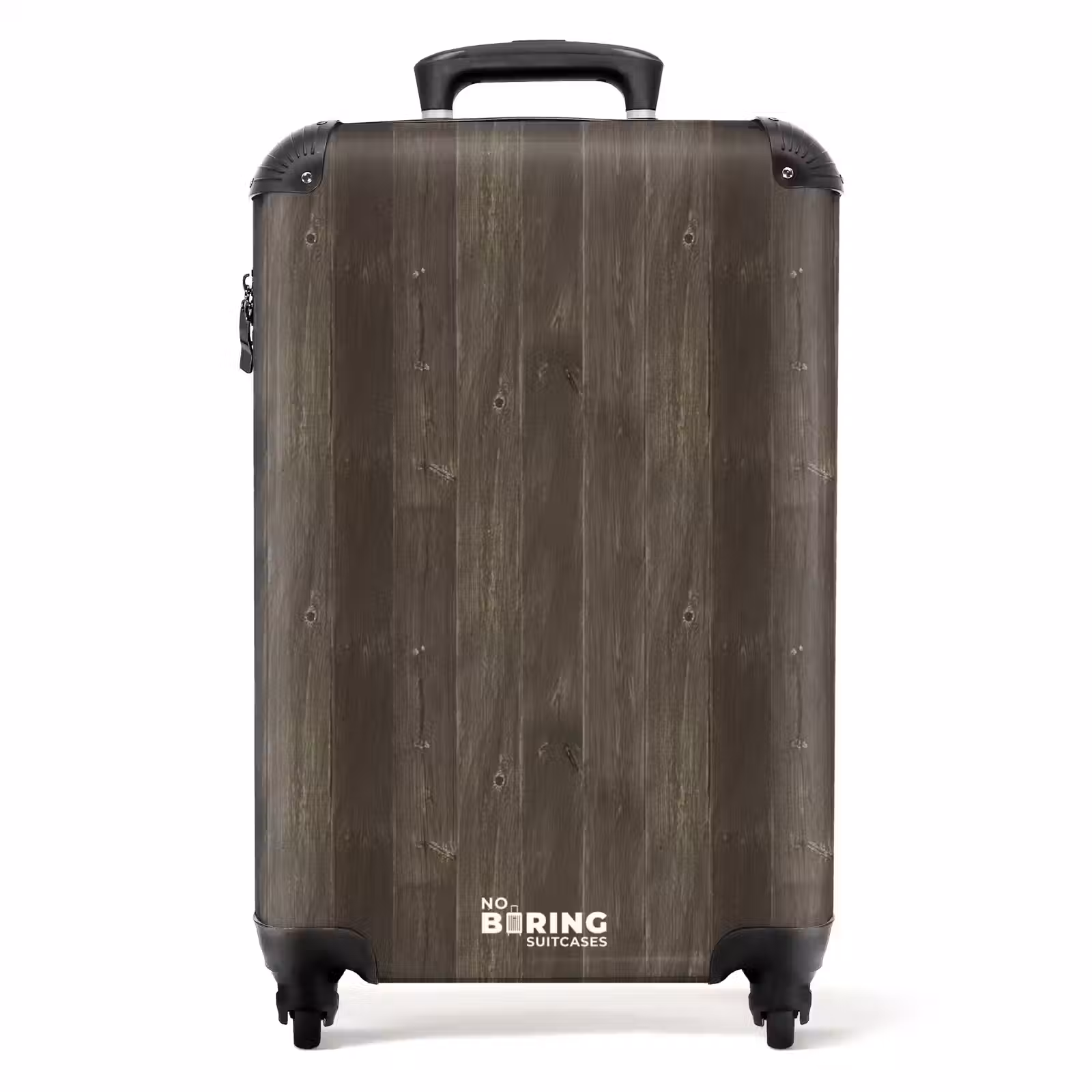 Suitcase - Weathered wood in green shade with vertical structure — 1