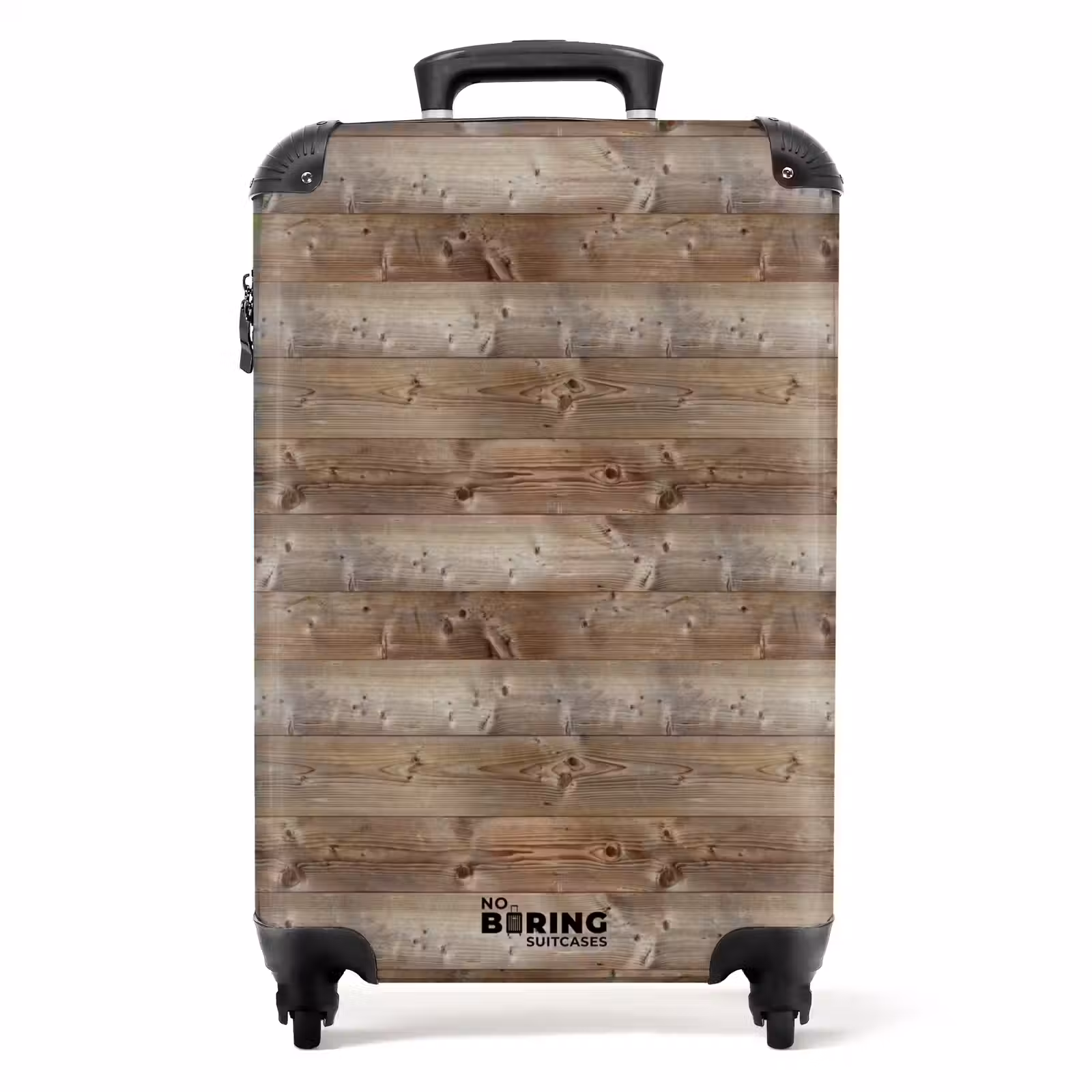 Suitcase - Weathered wood planks with jagged knots — 1