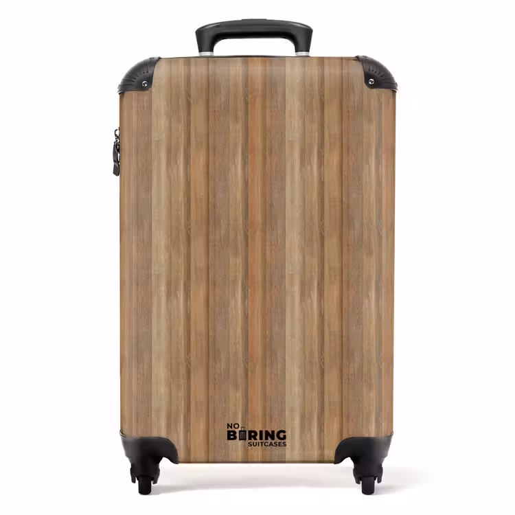 Suitcase - Warm wood tone with vertical planks — 1