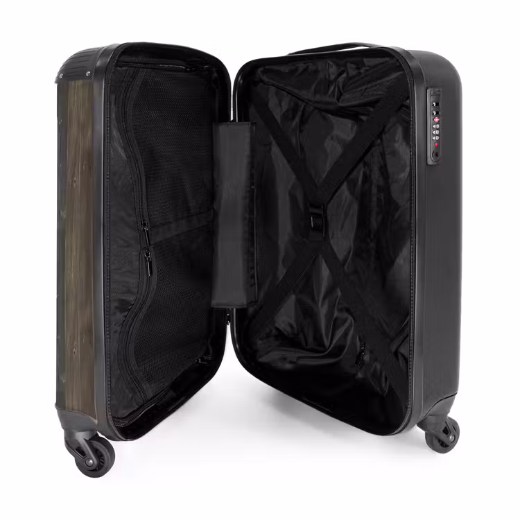 Suitcase - Weathered wood in green shade with vertical structure — 3