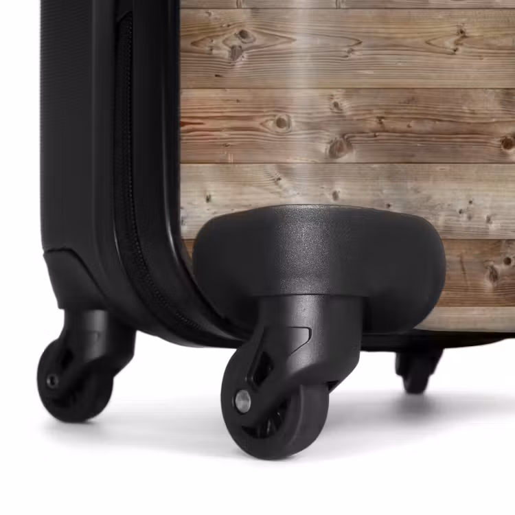 Suitcase - Weathered wood planks with jagged knots — 6