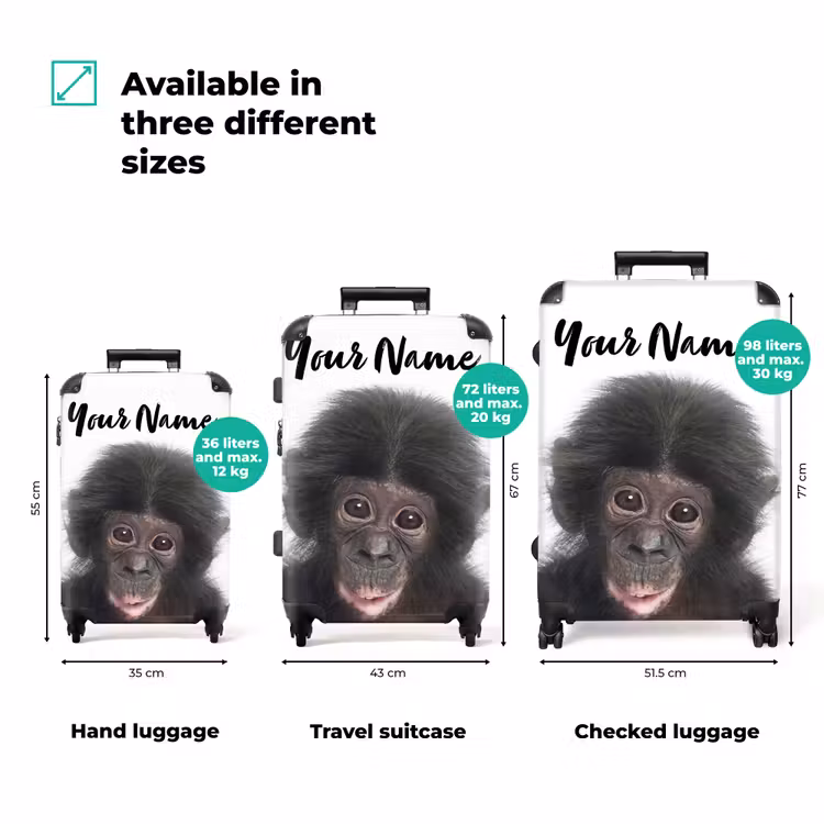 Suitcase with name - Charlie Chimp — 3