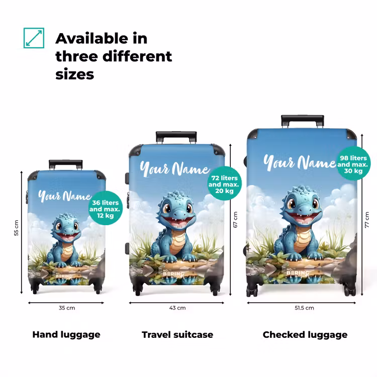 Suitcase with name - Darius Dino — 3