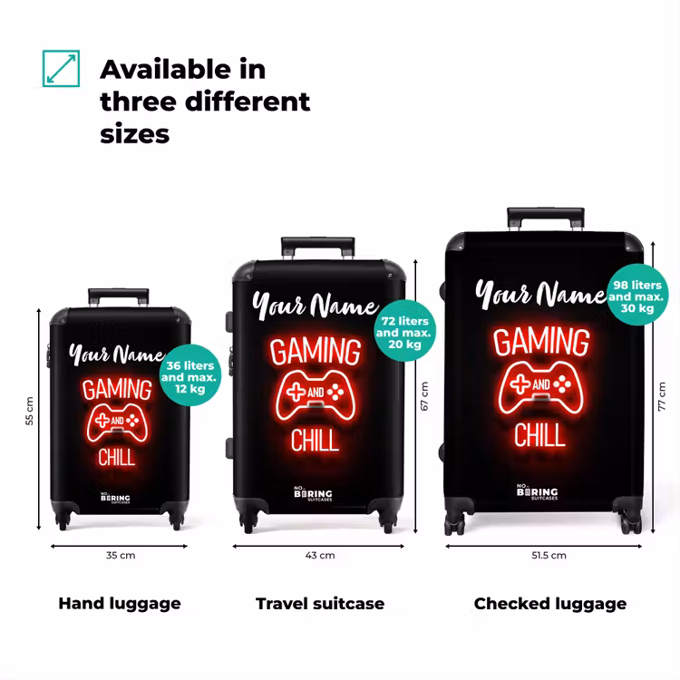 Suitcase with name - Gaming and Chill — 3