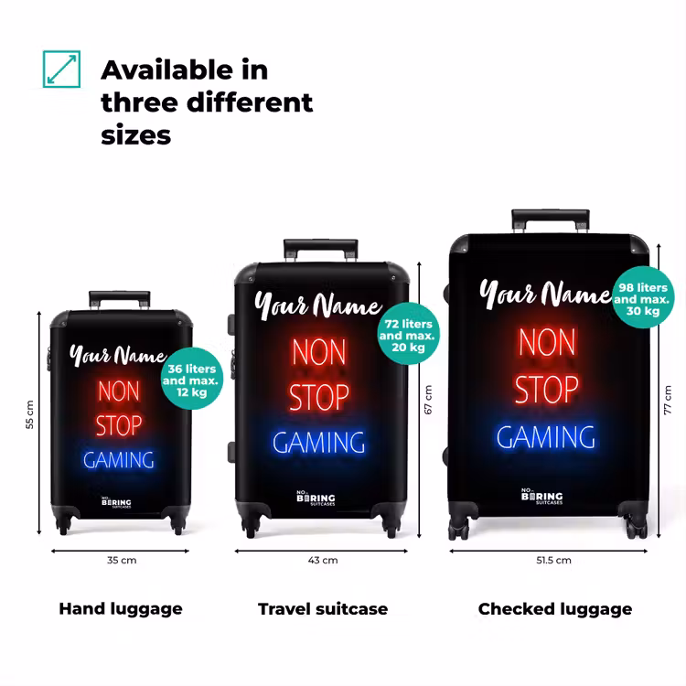 Suitcase with name - Non Stop Gaming — 3