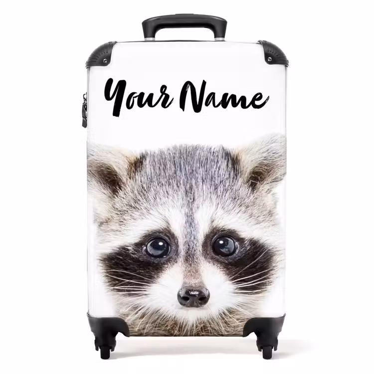 Suitcase with name - Rachid Racoon — 1