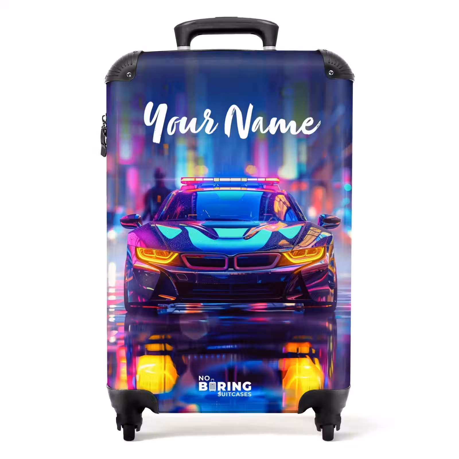 Suitcase with name - Neon nightcar — 1