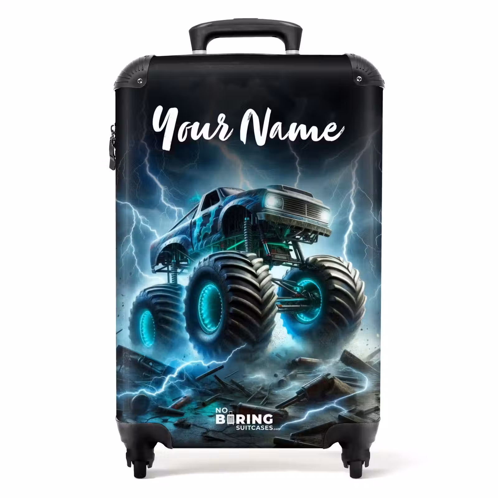 Suitcase with name - Thunder Wheels — 1
