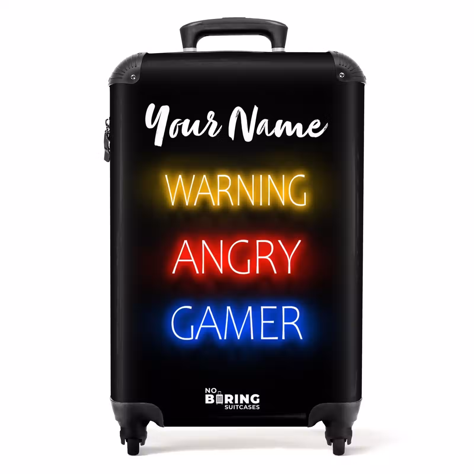 Suitcase with name - Warning Angry Gamer — 1