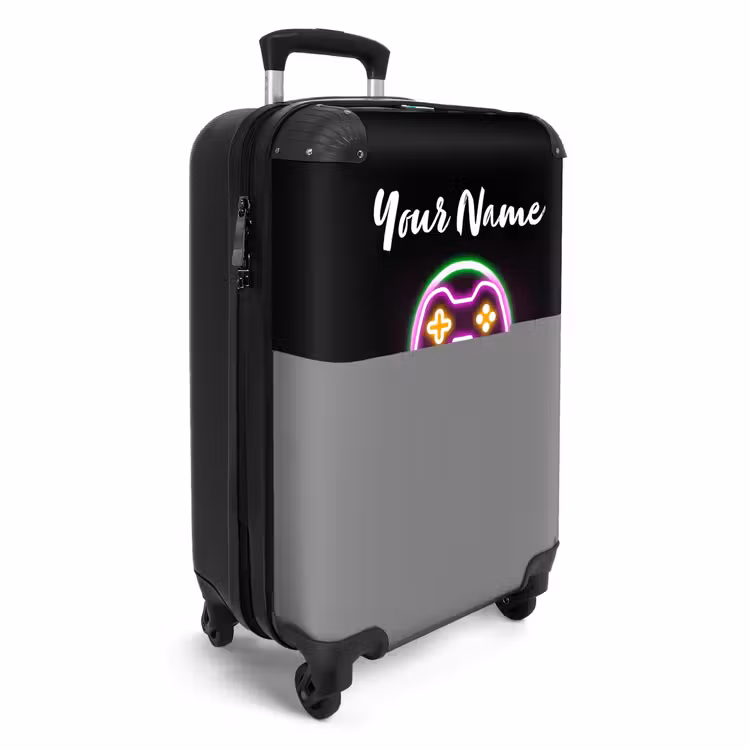 Suitcase with name - Alien Gamer — 2