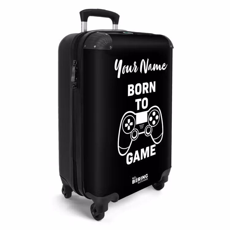 Suitcase with name - Born to Game — 2