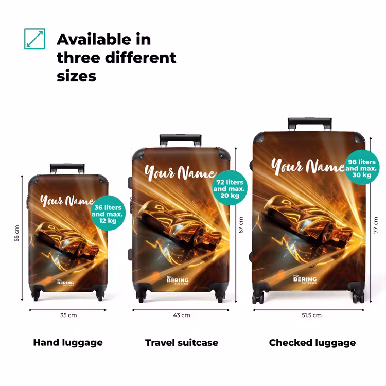 Suitcase with name - Goldrush — 3