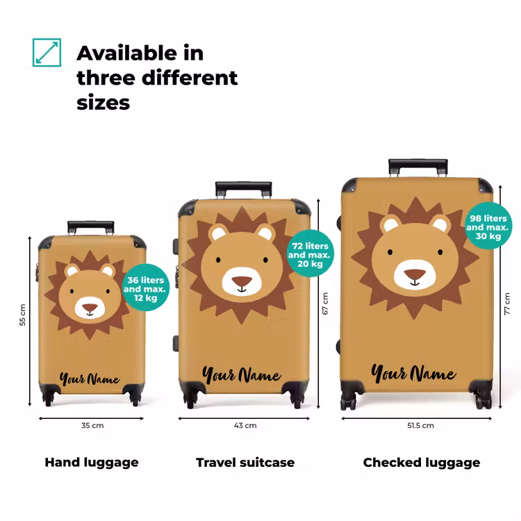 Suitcase with name - Leo lion — 3