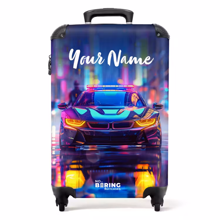 Suitcase with name - Neon nightcar — 1