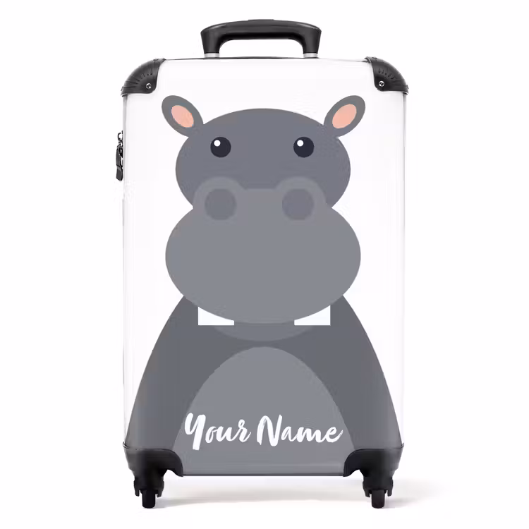 Suitcase with name - Nino hippo — 1
