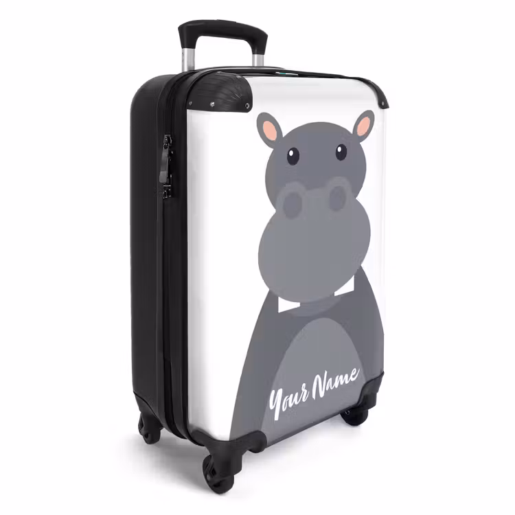Suitcase with name - Nino hippo — 2