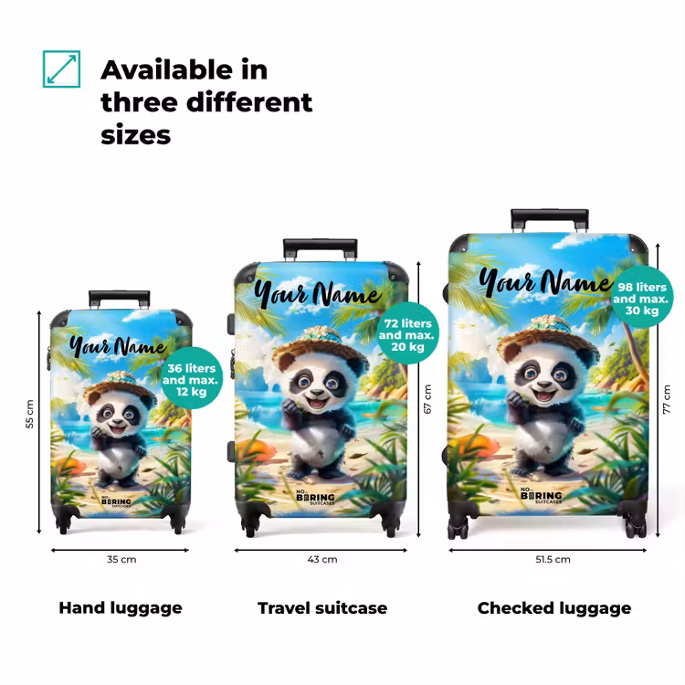 Suitcase with name - Pablo panda — 3