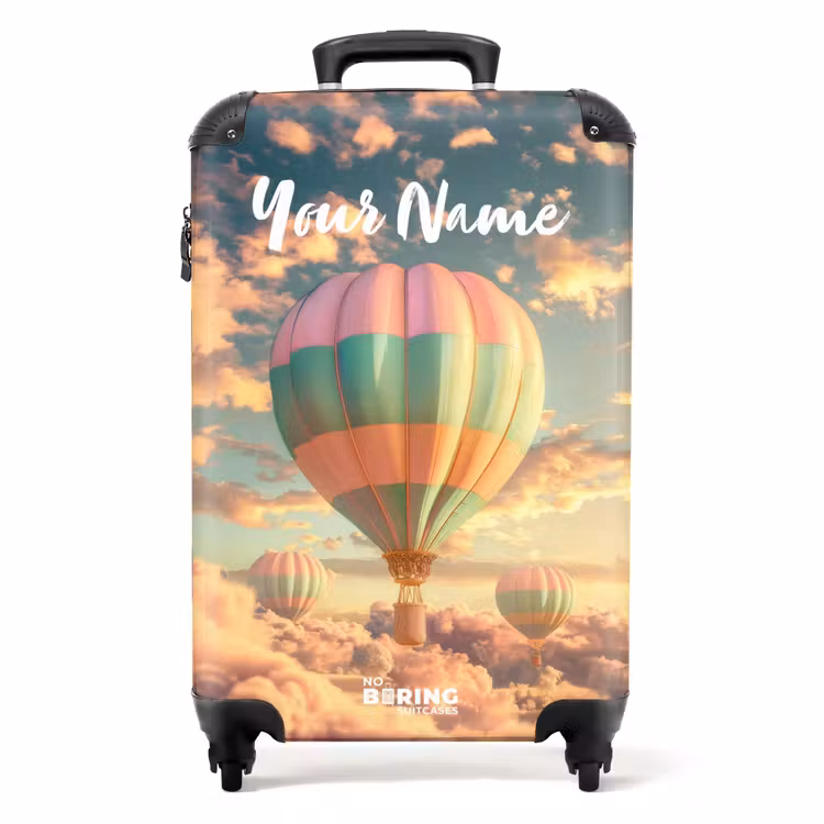 Suitcase with name - Pastel skyliner — 1