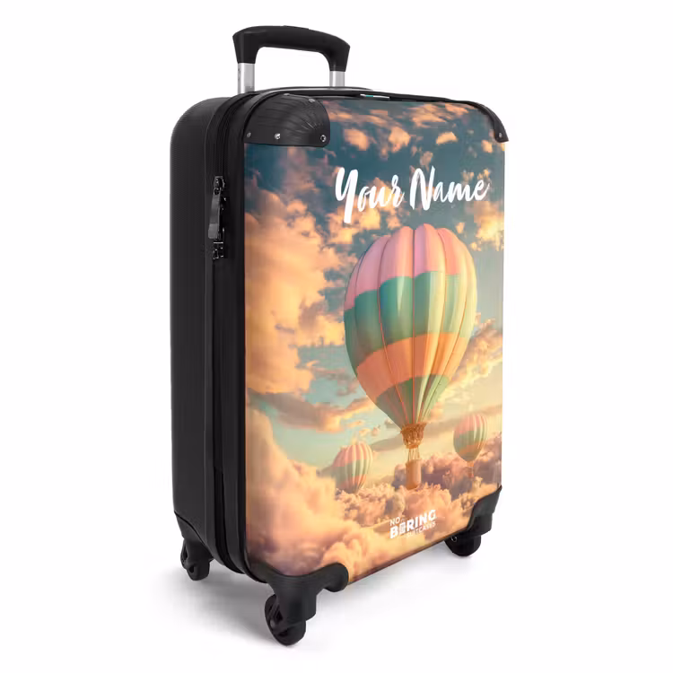 Suitcase with name - Pastel skyliner — 2