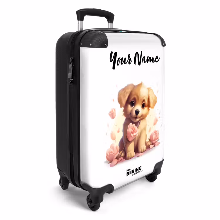 Suitcase with name - Popke puppy — 2