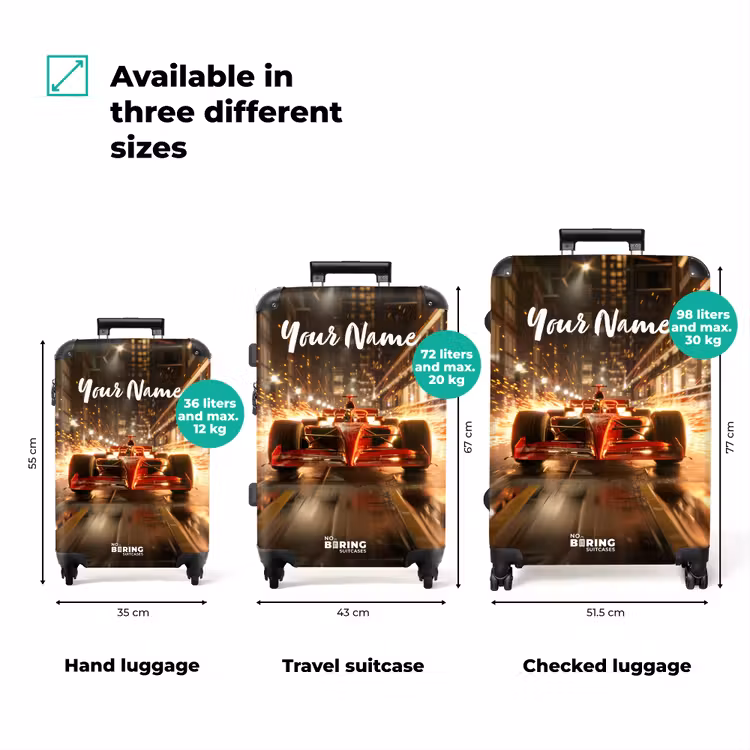 Suitcase with name - Rapid red — 3