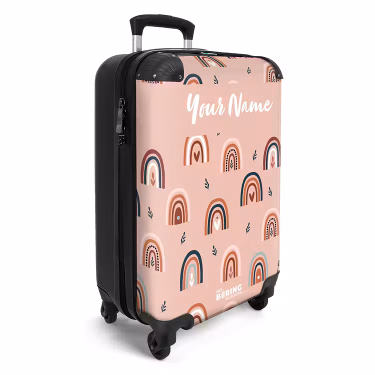 Suitcase with name - Rosy rainbows — 2