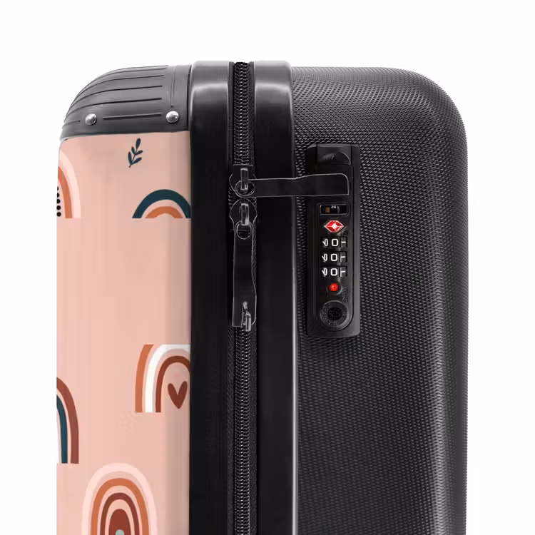 Suitcase with name - Rosy rainbows — 6