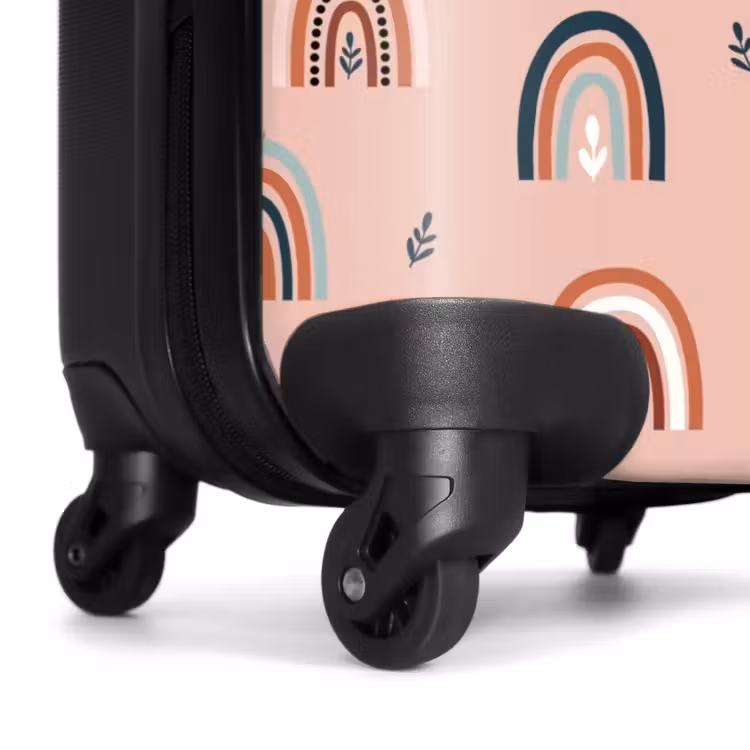 Suitcase with name - Rosy rainbows — 7