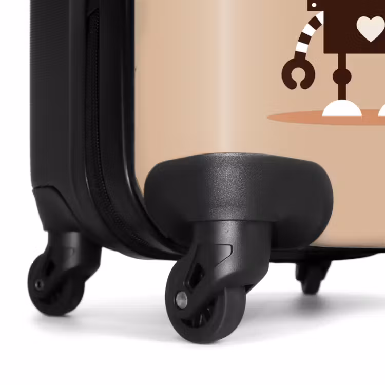 Suitcase with name - Talking robot beige — 7