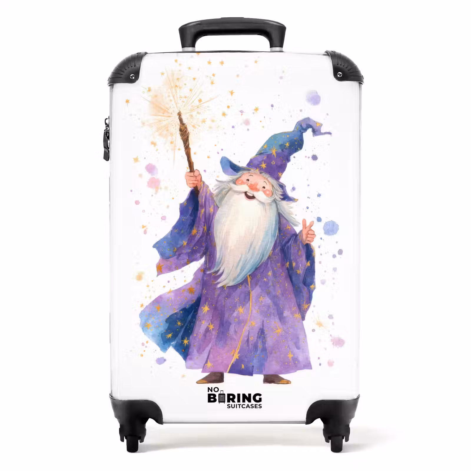 Suitcase - Wizard with a white beard and wand — 1