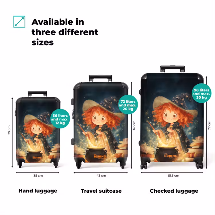Suitcase - Witch with red hair — 3
