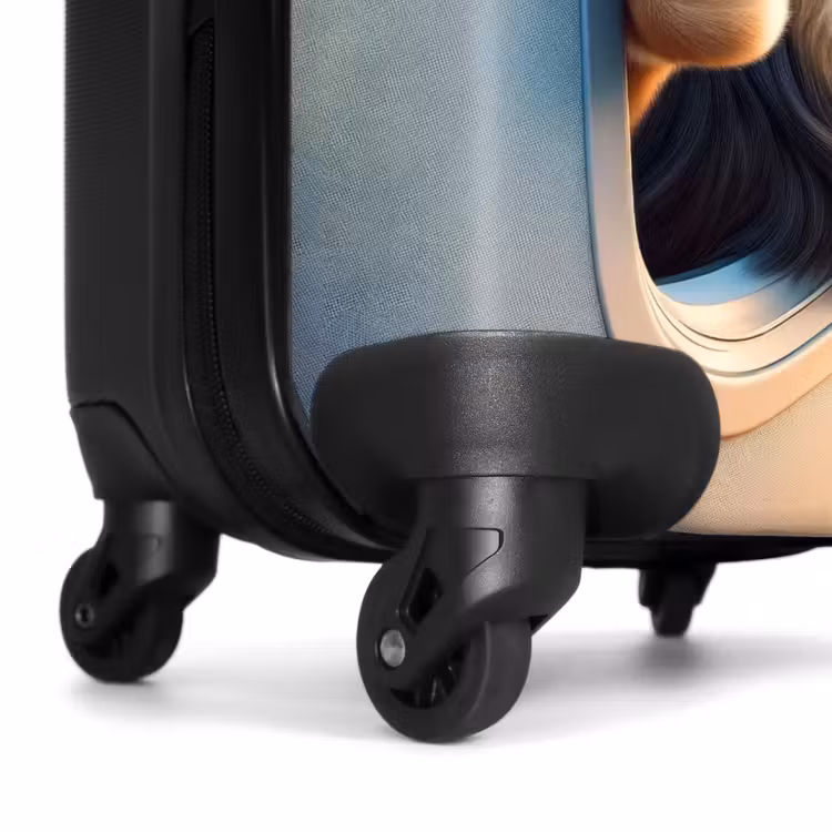 Suitcase with name - Air pilot lion — 7