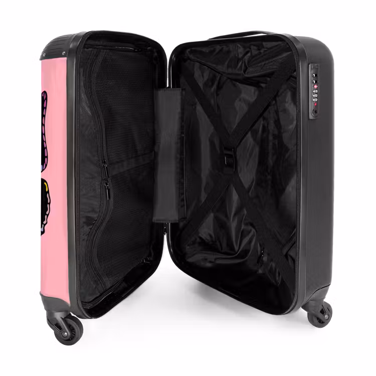 Suitcase with name - Bubblegum butterfly — 5